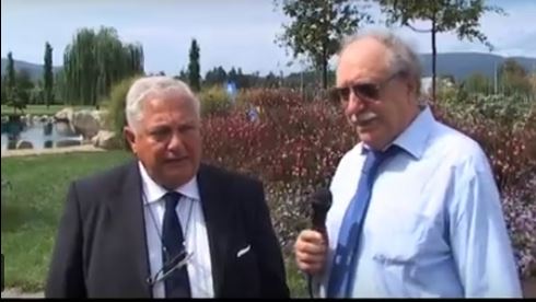 Orazio Ferrari, Presidente della Pistoiese , al microfono di Gianni Zei: 